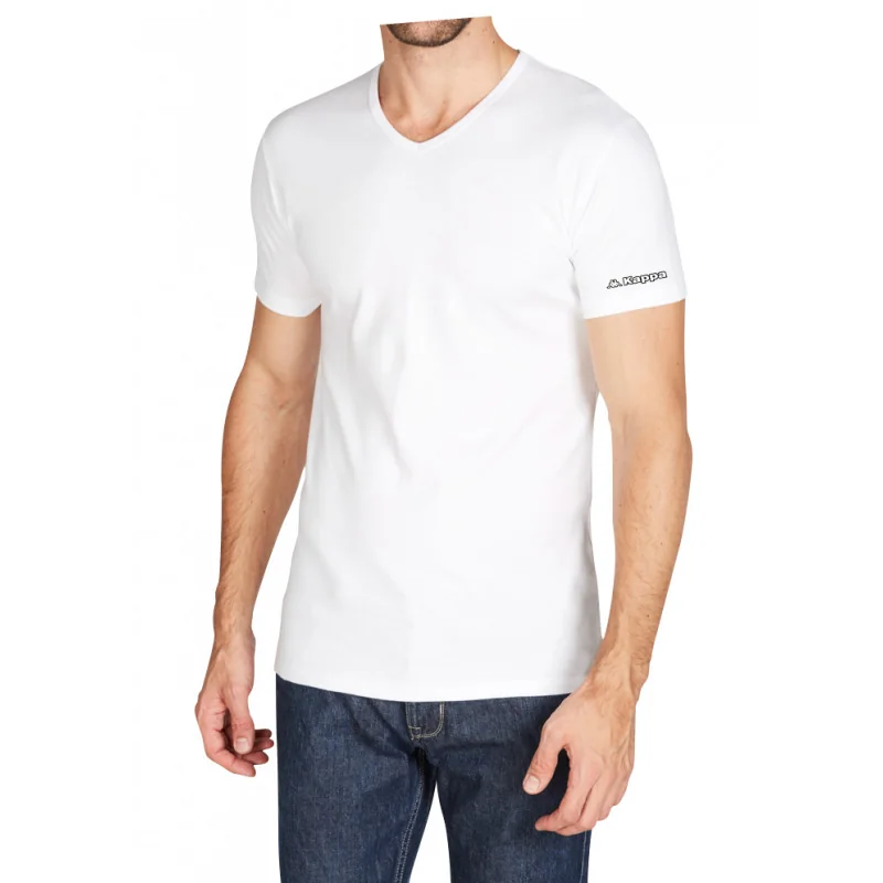 Футболка Kappa T-shirt Mezza Manica Scollo V білий Чол XXL