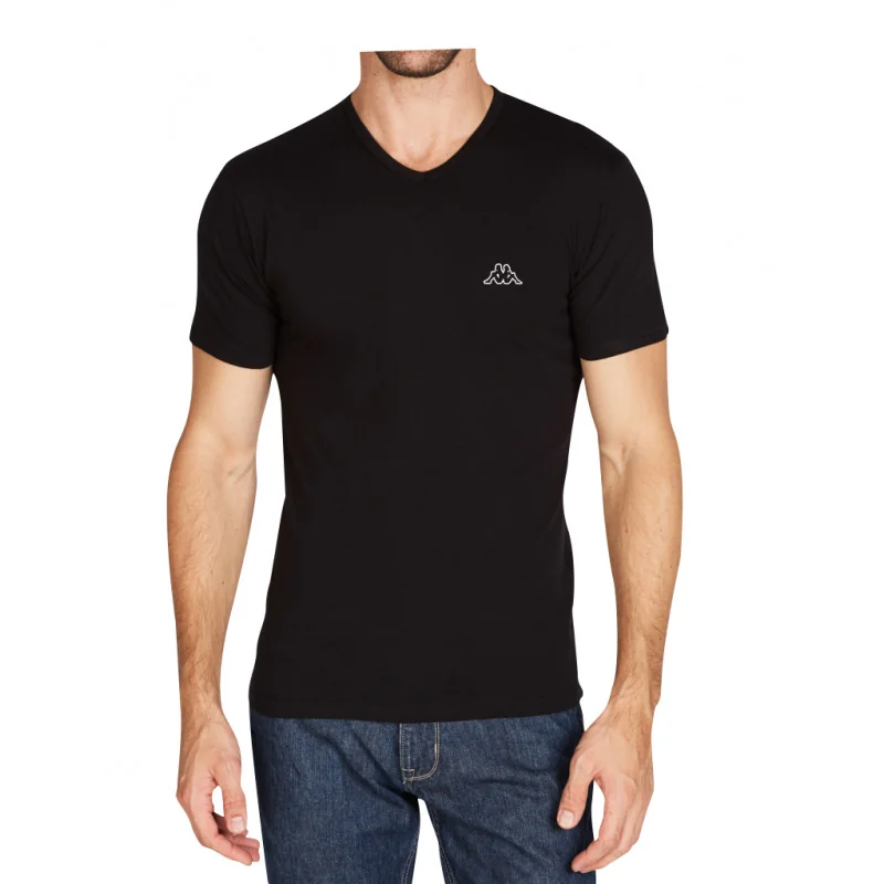 Футболка Kappa T-shirt Mezza Manica Scollo V чорний Чол XXL (K1311 Nero)