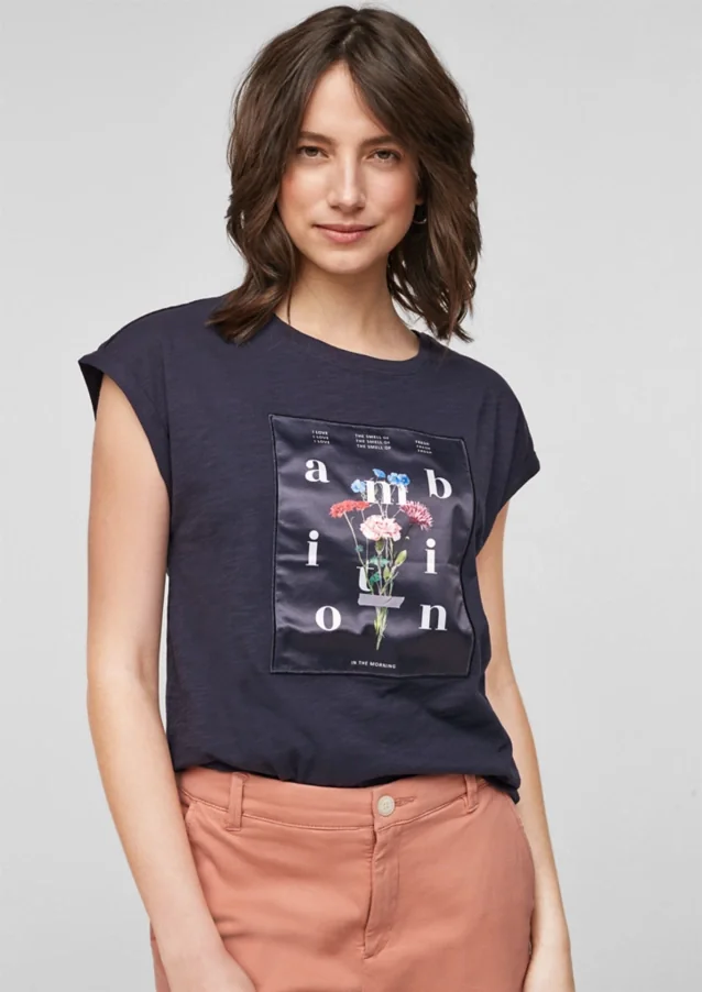 Футболка LOOSE FIT 14.103.32.X056-59D0 s.Oliver 34 Темно-синій