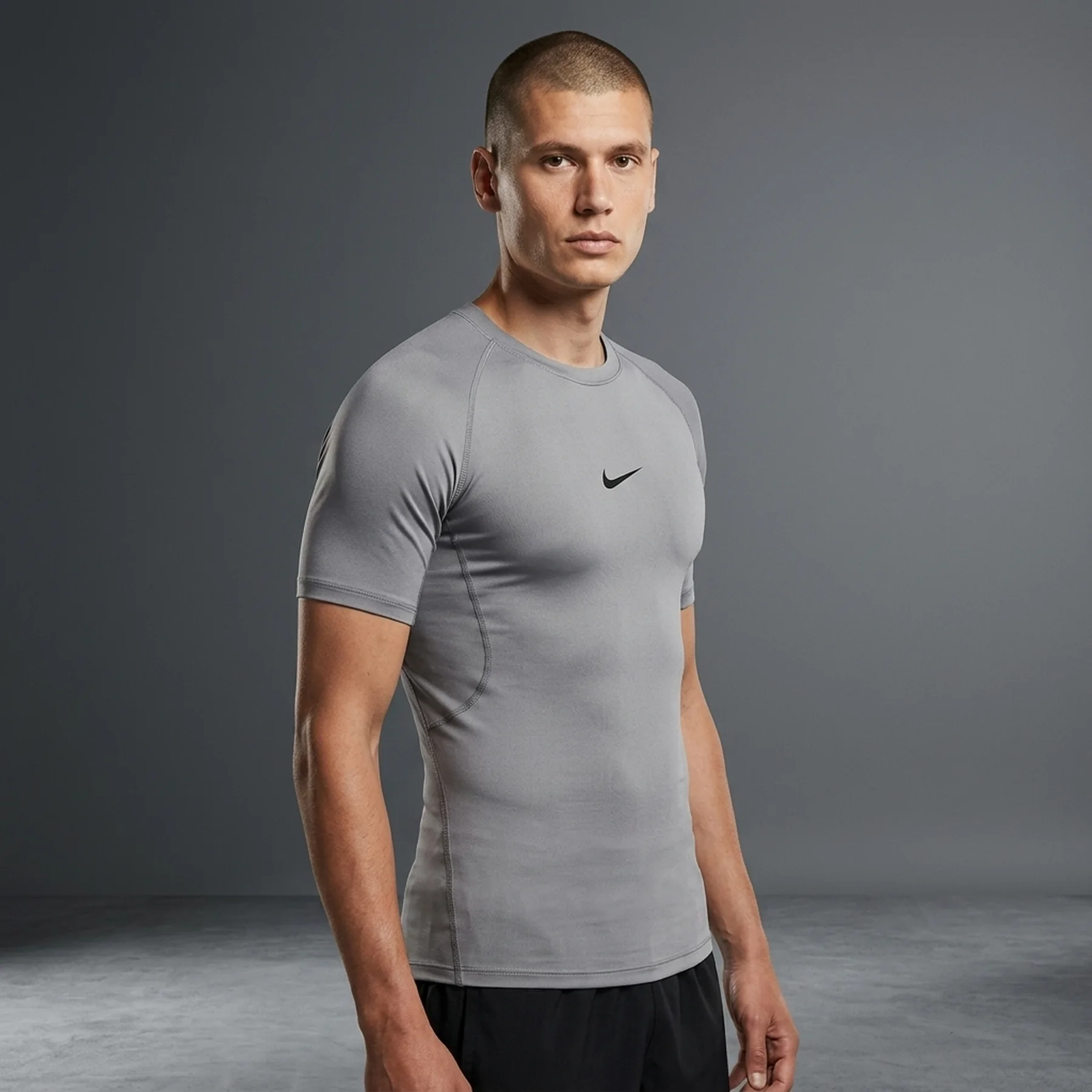 Футболка NIKE DRI-FIT PRO GREY