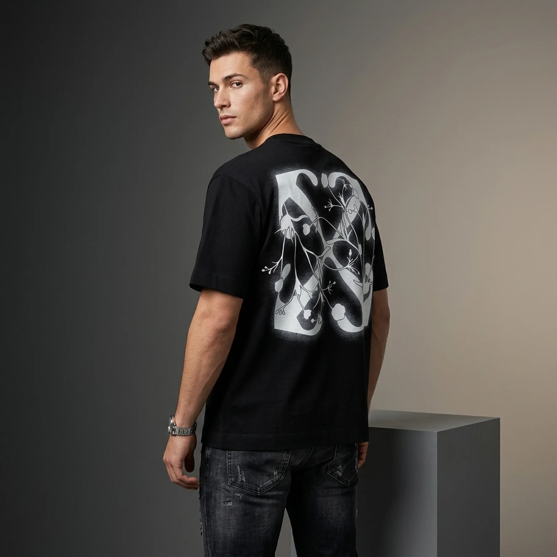 Футболка Off-White Flower Arrow T-Shirt Black
