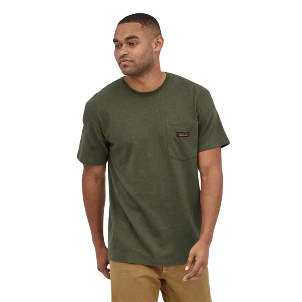 Футболка Patagonia M's Work Pocket Industrial Green — Одяг