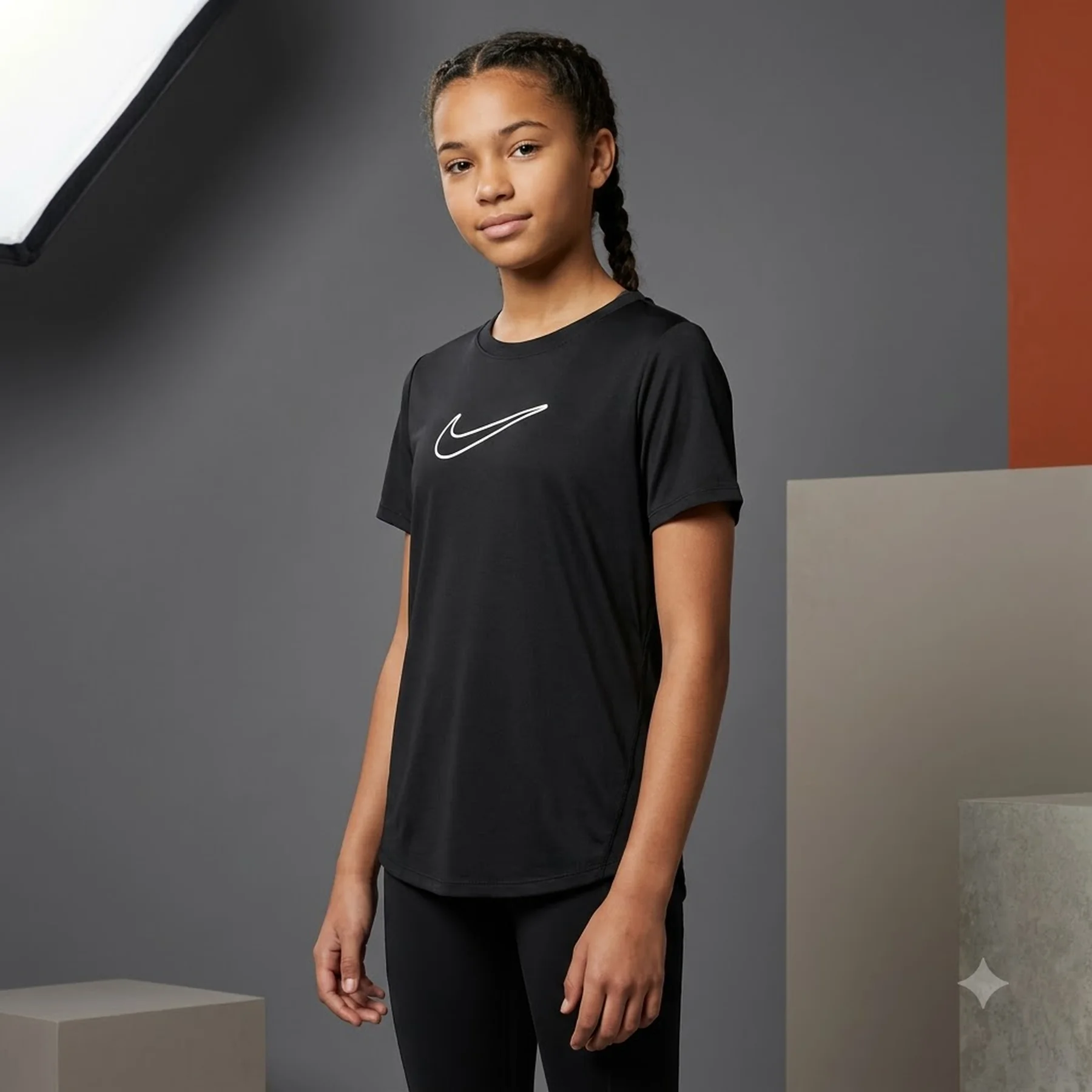 Футболка підліткова Nike One Fitted Dri-Fit Short-Sleeve Top (FZ5600-010)