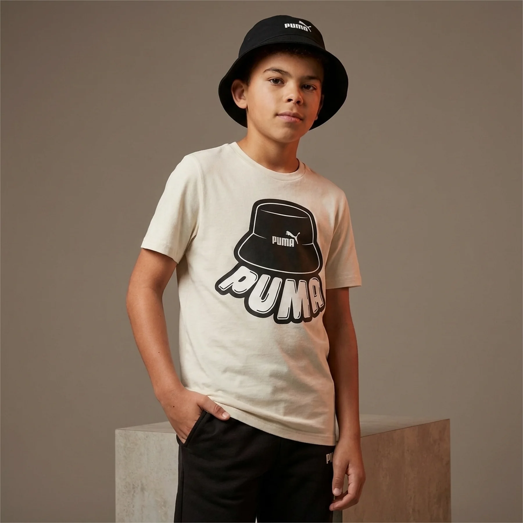 Футболка підліткова Puma Ess+ Mid 90S Youth Graphic Tee Beige (679720-87)