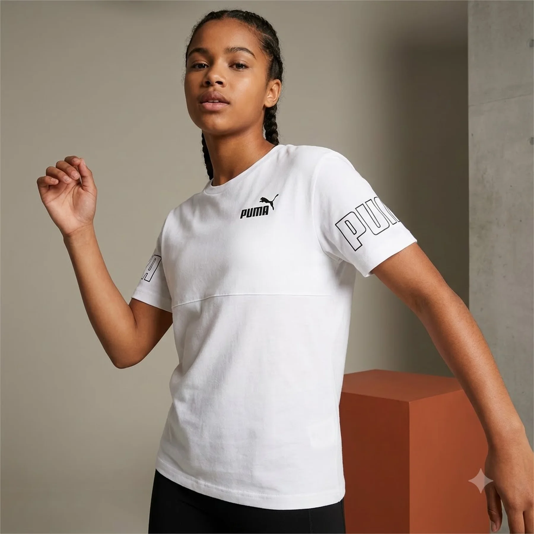 Футболка підліткова Puma Power Colour Block Tee Youth White (673547-02)