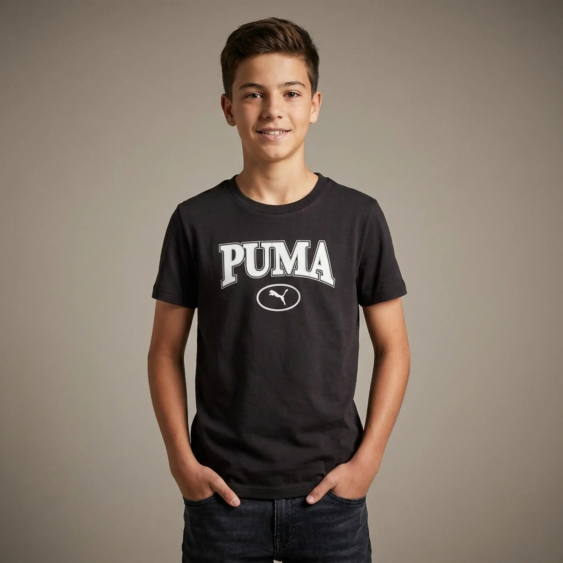 Футболка підліткова Puma Squad Youth Graphic Tee Black (676441-01)