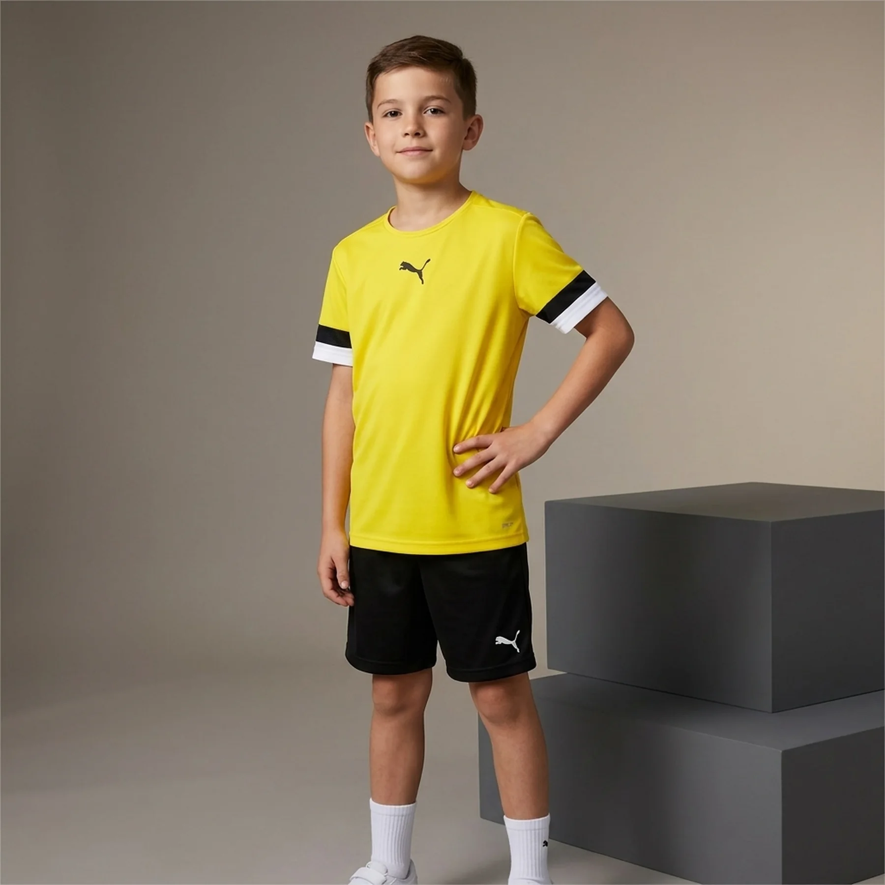 Футболка Puma teamRISE Jersey Jr жовтий Діт 128 см