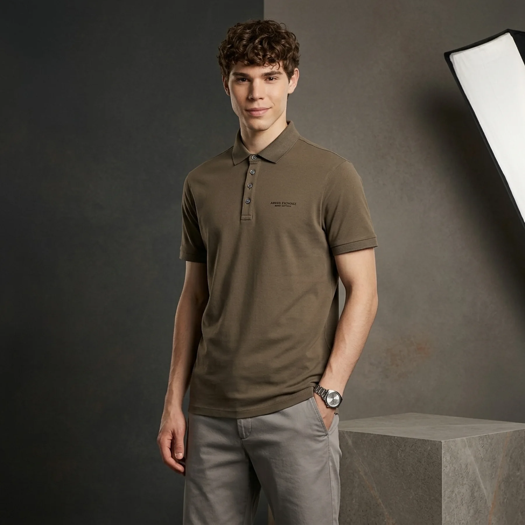 Футболка-поло Armani Exchange 1159808369 (Зелений, XL)