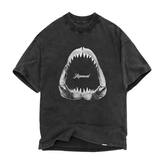 Футболка Represent Shark Jaws 'Vintage Grey'