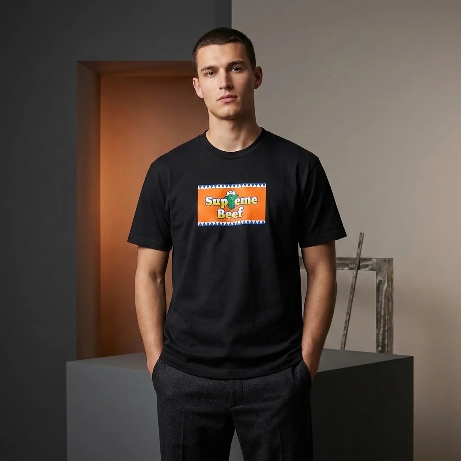 Футболка SUPREME BEEF TEE BLACK