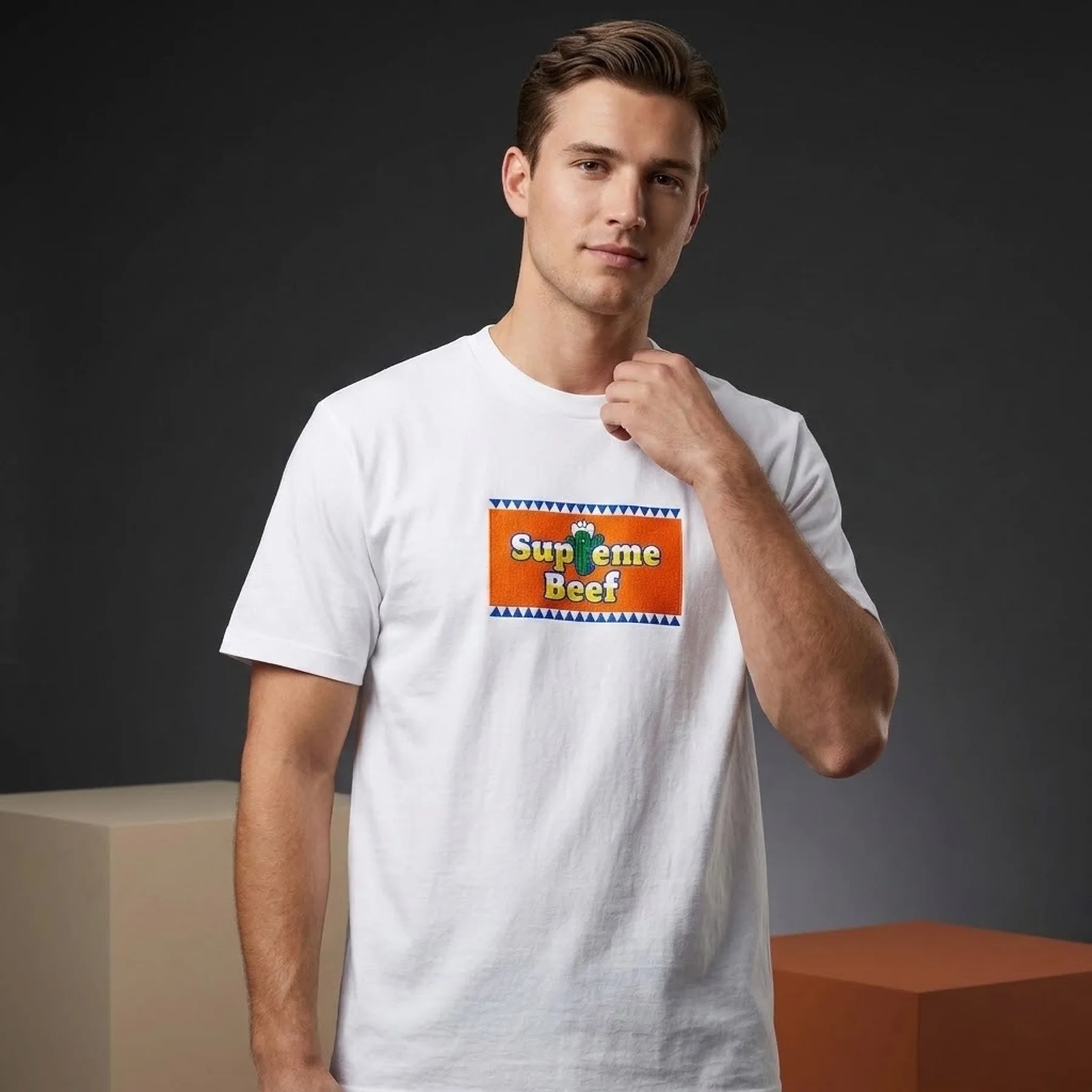 Футболка SUPREME BEEF TEE WHITE