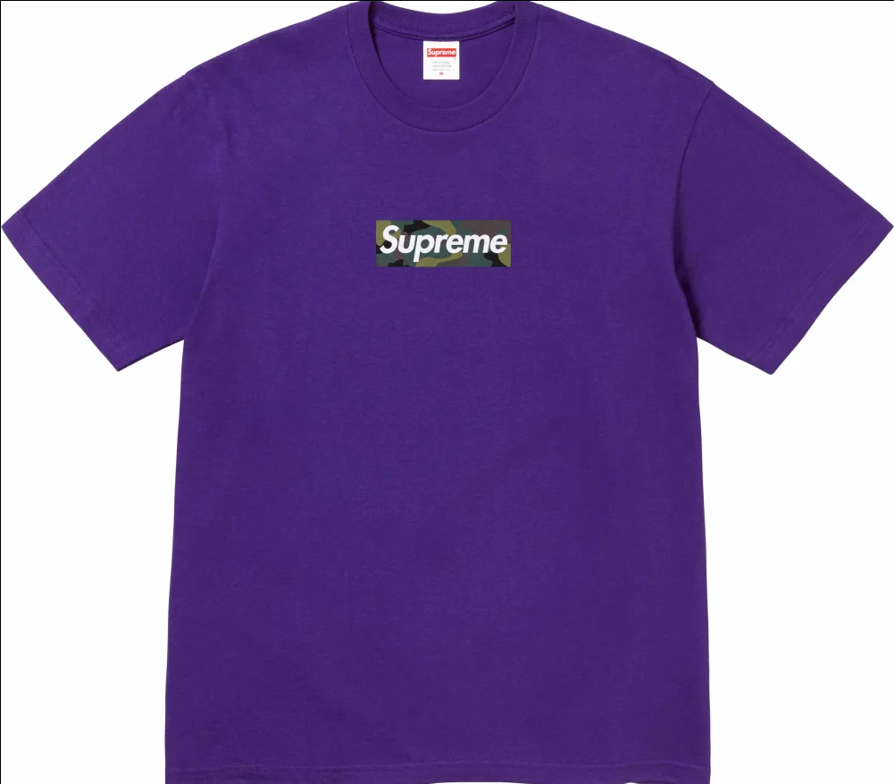 Футболка Supreme Box Logo Tee purple (FW23)