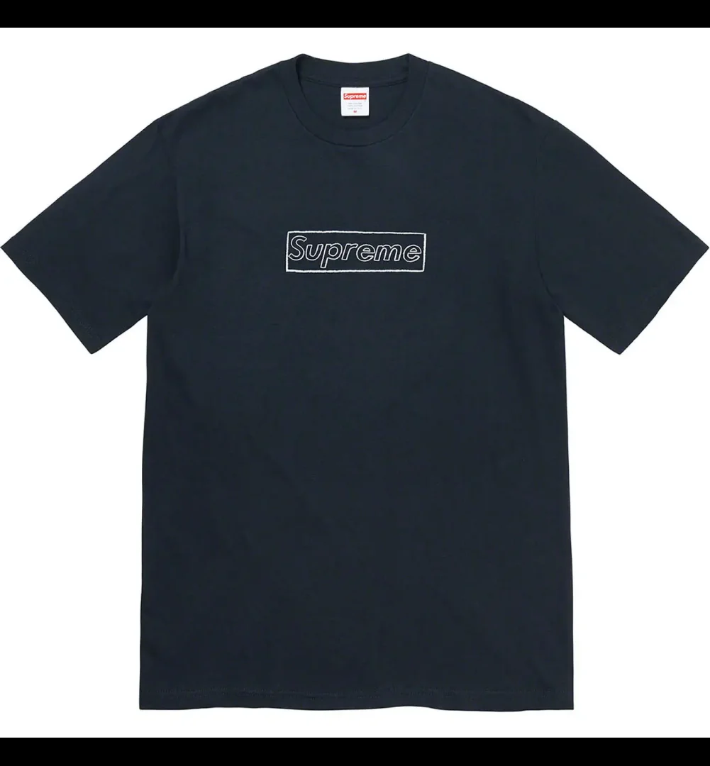Футболка Supreme Kaws Chalk Logo Tee Pale navy