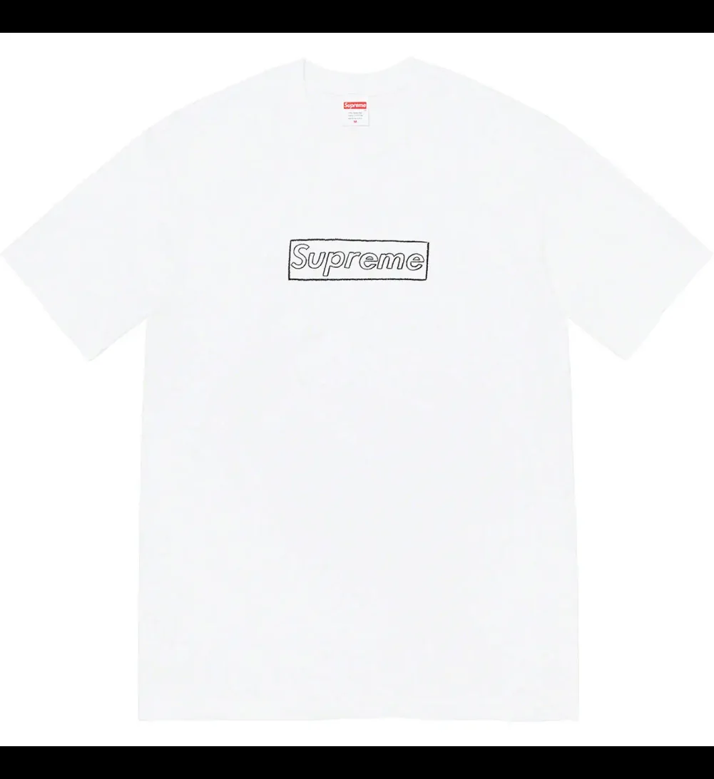 Футболка Supreme Kaws Chalk Logo Tee Pale white