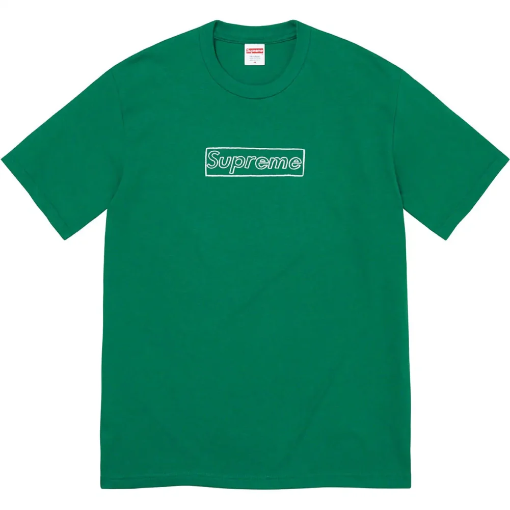 Футболка Supreme Kaws Chalk Logo Tee Pale pine