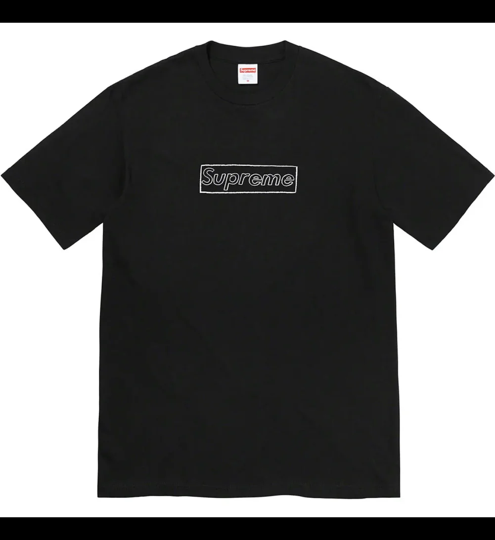 Футболка Supreme Kaws Chalk Logo Tee Pale black — Одяг