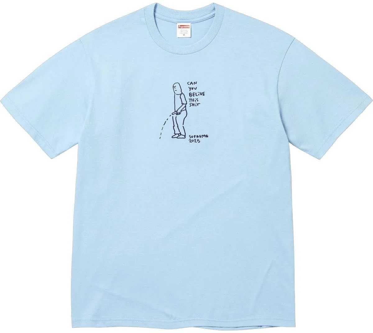 Футболка SUPREME PISS TEE POWDER BLUE
