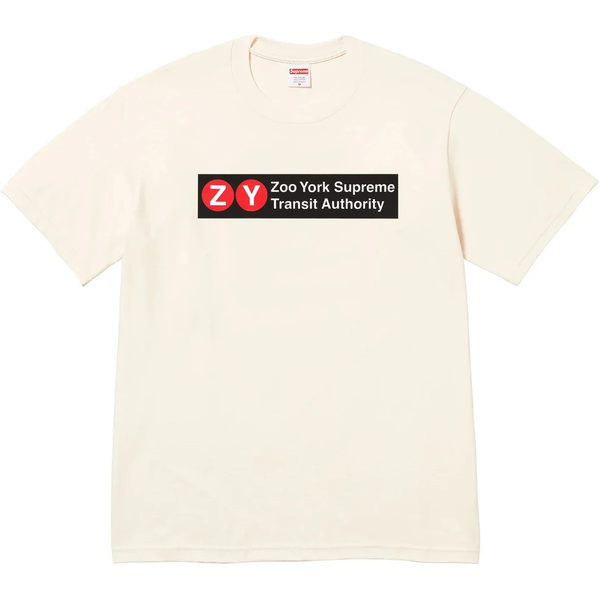 Футболка SUPREME/ZOO YORK TRANSIT TEE NATURAL