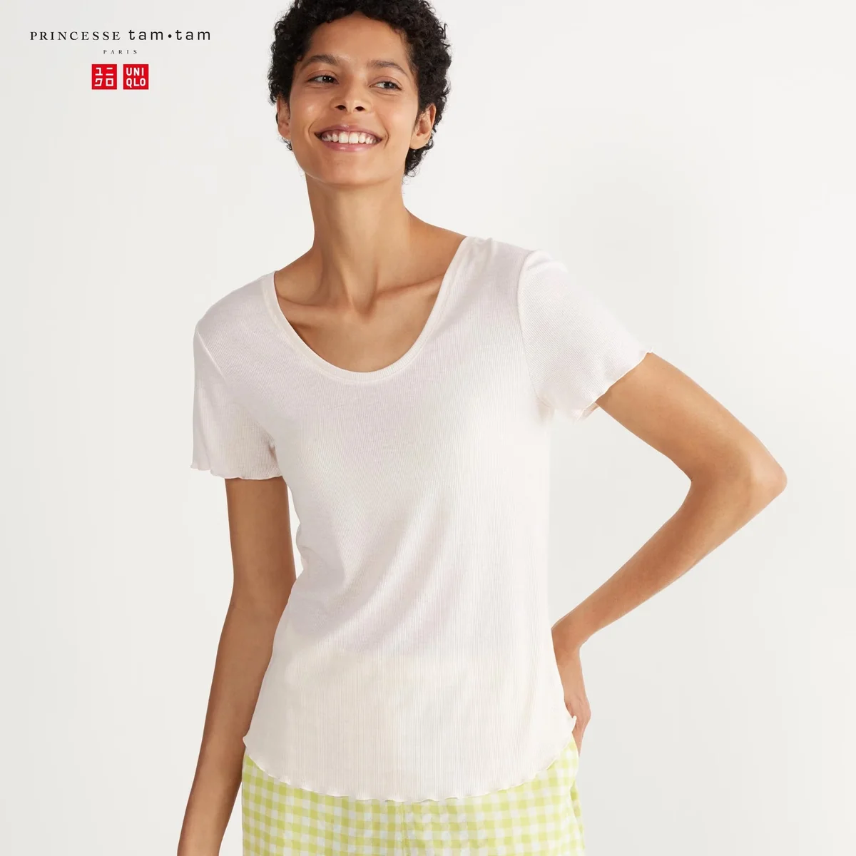 Футболка UNIQLO в рубчик 1159811315