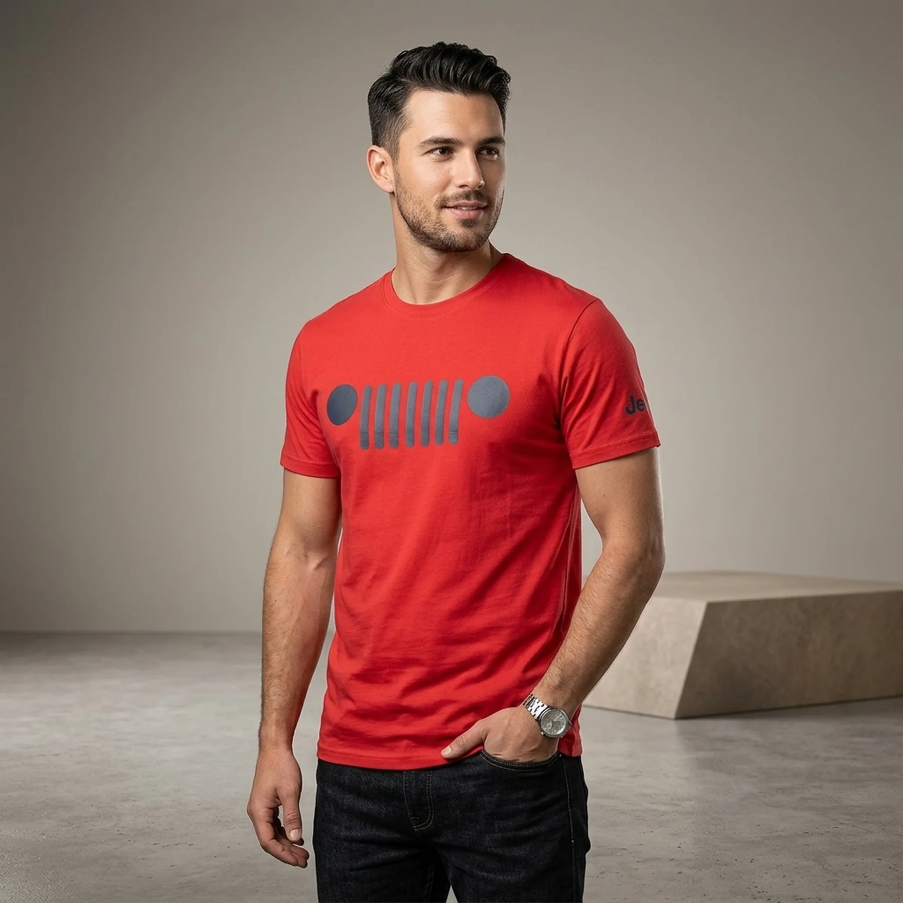 Футболка унісекс Jeep T-Shirt Grille Red (O102583-R701)