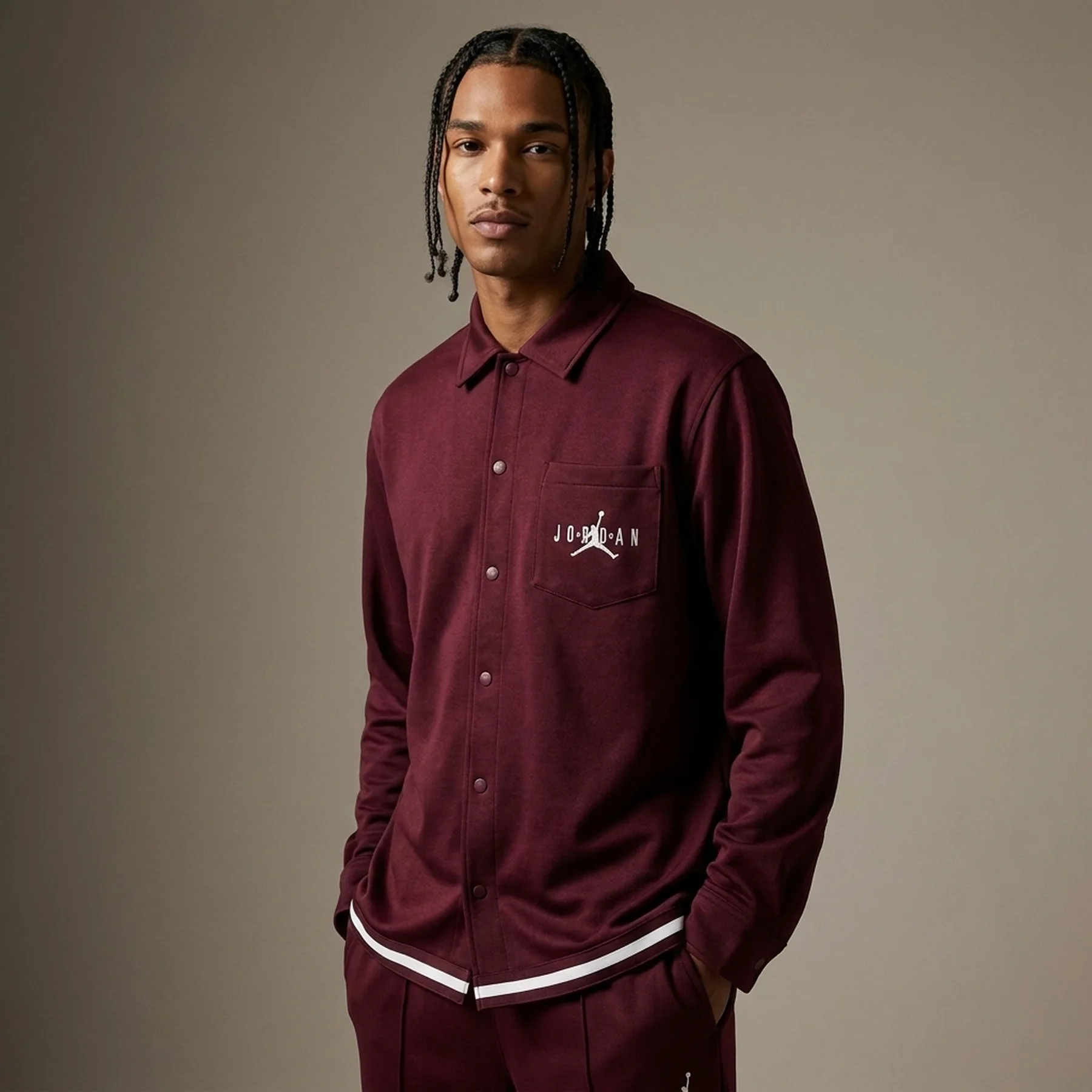 Футболка унісекс Jordan X A Ma Maniére Mens Warm-Up Shirt Bordo (DV7460-263)