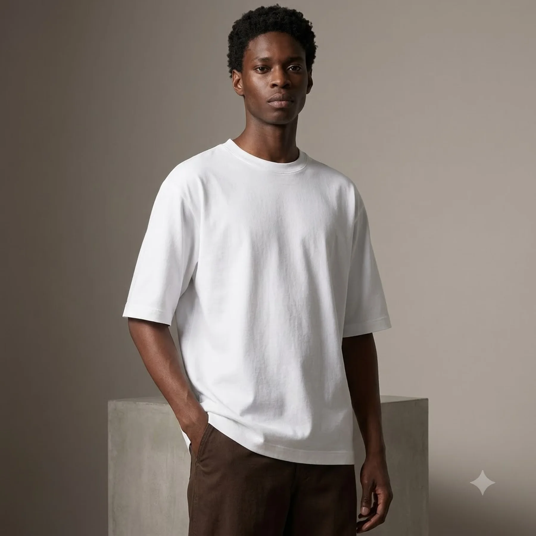Футболка унісекс Uniqlo Airism Cotton Oversized Crew Neck Half-Sleeve T-Shirt White (465185-00)