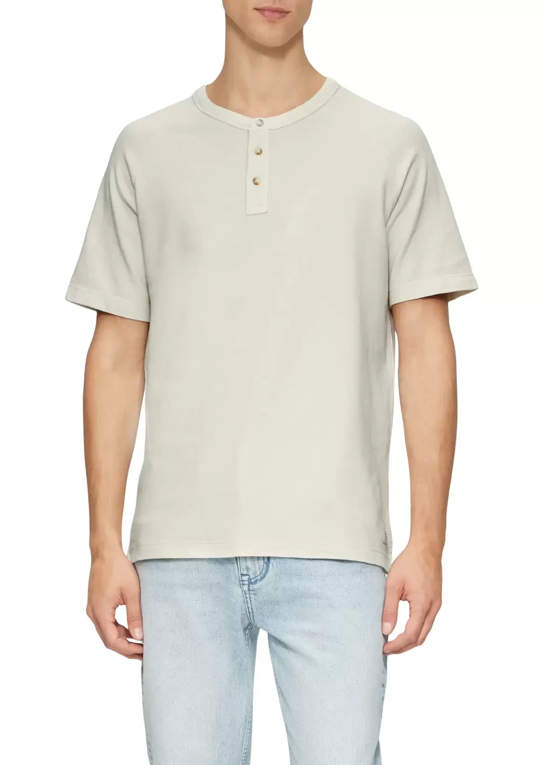 Футболка Waffle Henley Neck T-Shirt 2161840-0330 s.Oliver L Білий