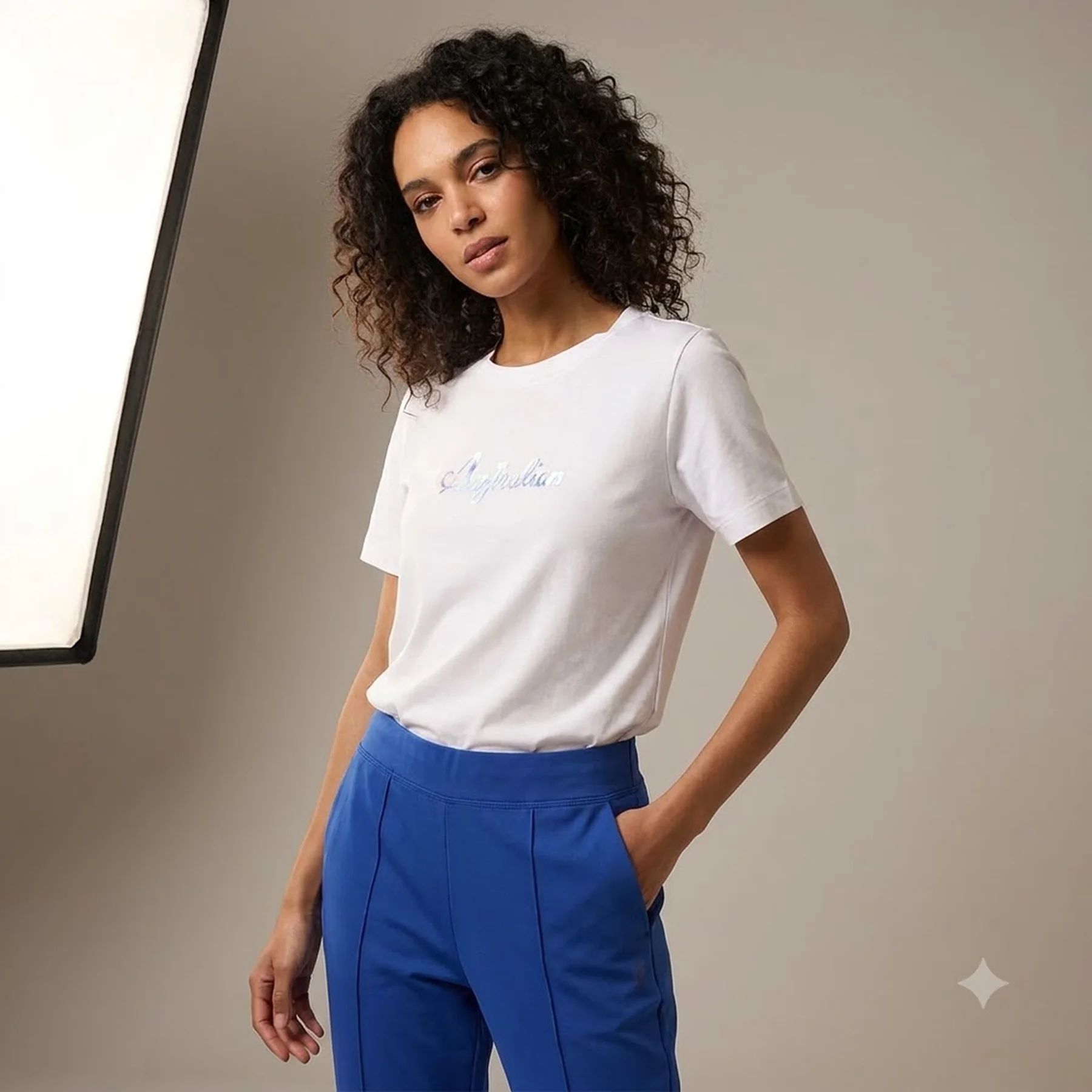 Футболка жіноча Australian Cotton Tee Holographic Logo White (LSDTS0030-003)