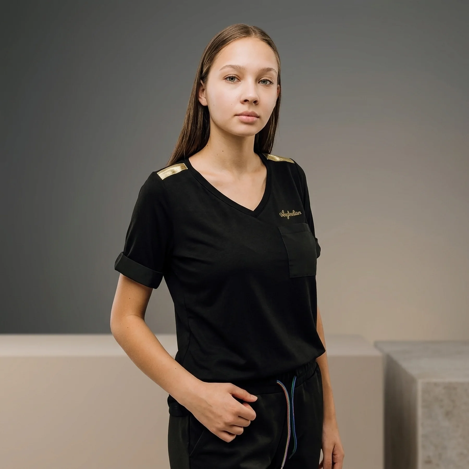 Футболка жіноча Australian Gold Tape Jersey V Tee Black (LSDTS0028-003)