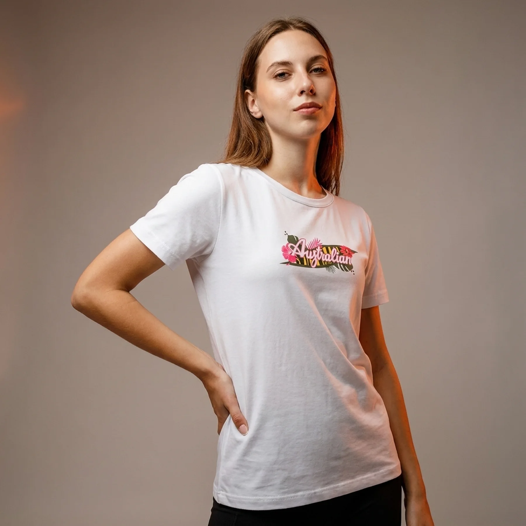 Футболка жіноча Australian Logo Flowers Tee Jersey (LSDTS0027-002)
