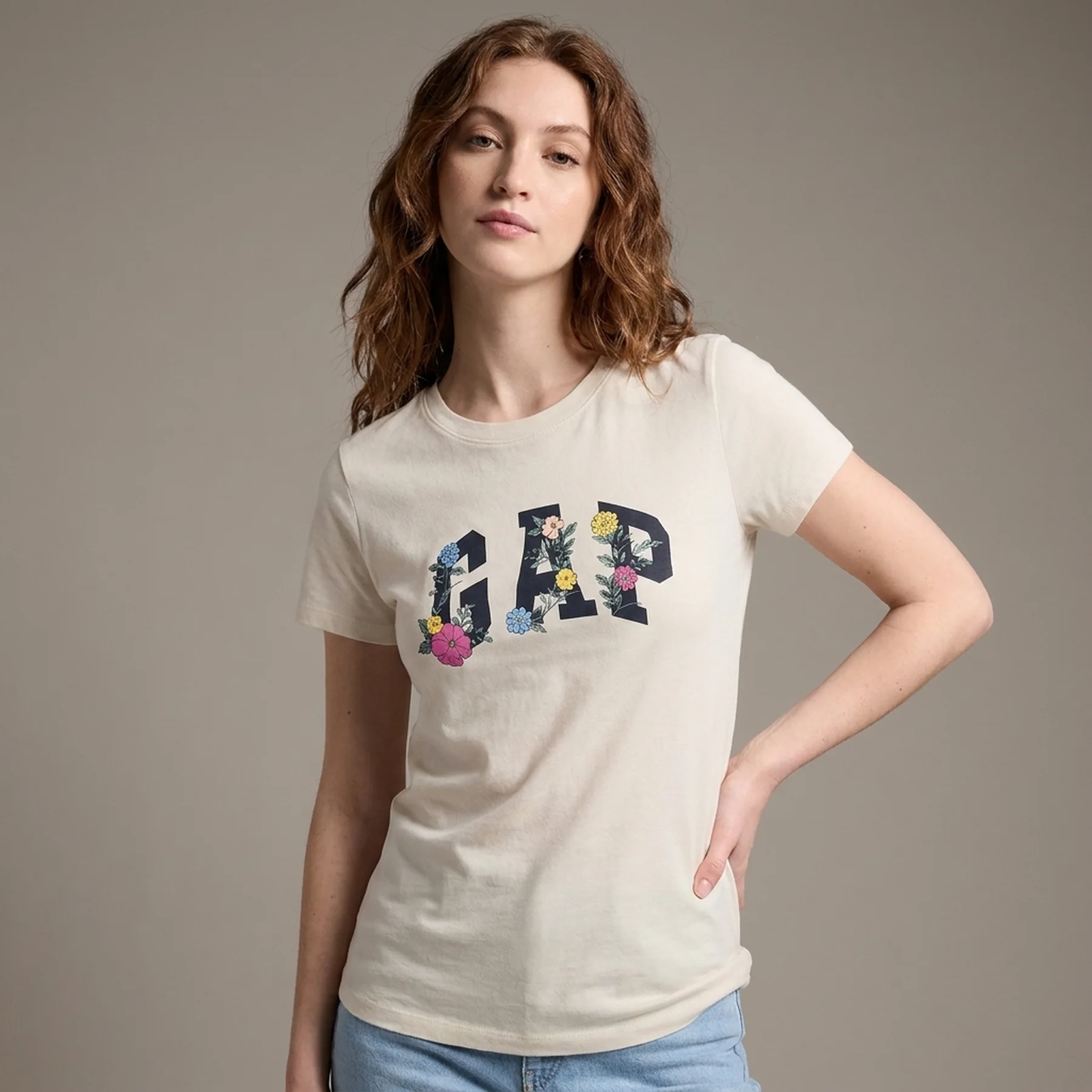 Футболка жіноча Gap Ss Clsc Tee Beige (268820-67)