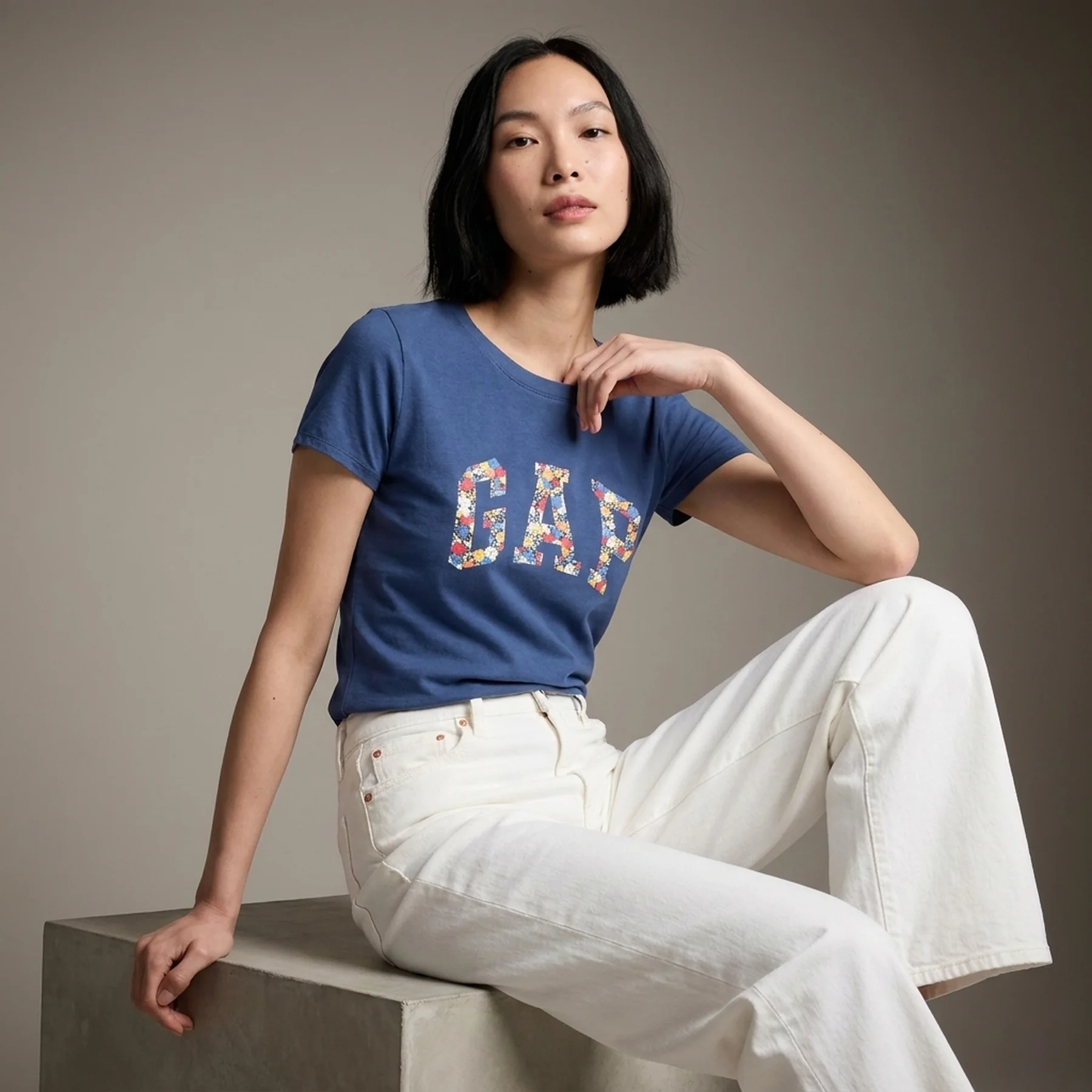 Футболка жіноча Gap Ss Clsc Tee Blue (268820-73)