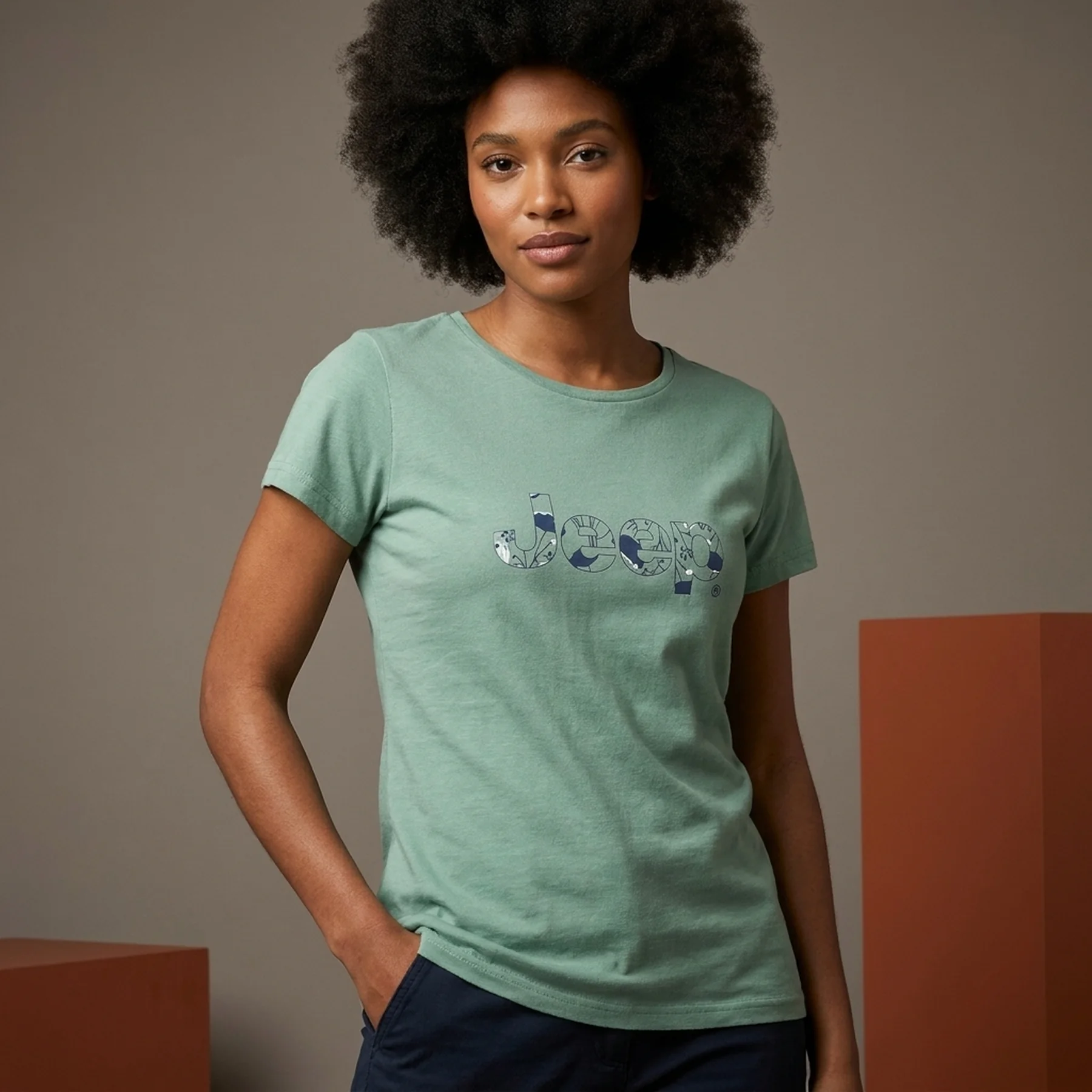 Футболка жіноча Jeep T-Shirt Botanical Print J22w (O102612-E854)