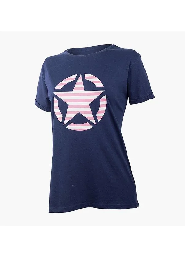 Футболка жіноча Jeep T-Shirt Oversize Star Striped Print Turn (O102613-A184)