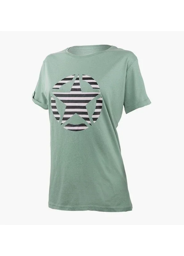Футболка жіноча Jeep T-Shirt Oversize Star Striped Print Turn (O102613-E854)