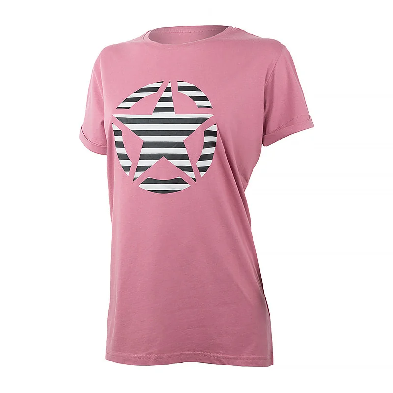 Футболка жіноча Jeep T-Shirt Oversize Star Striped Print Turn (O102613-P490)