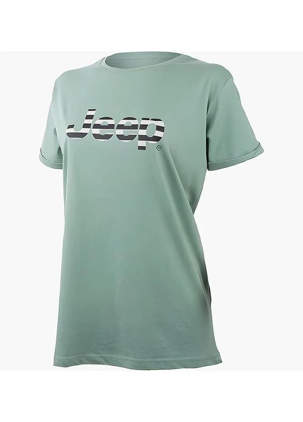Футболка жіноча Jeep T-Shirt Oversize Striped Print Turn (O102611-E854) — фото 3