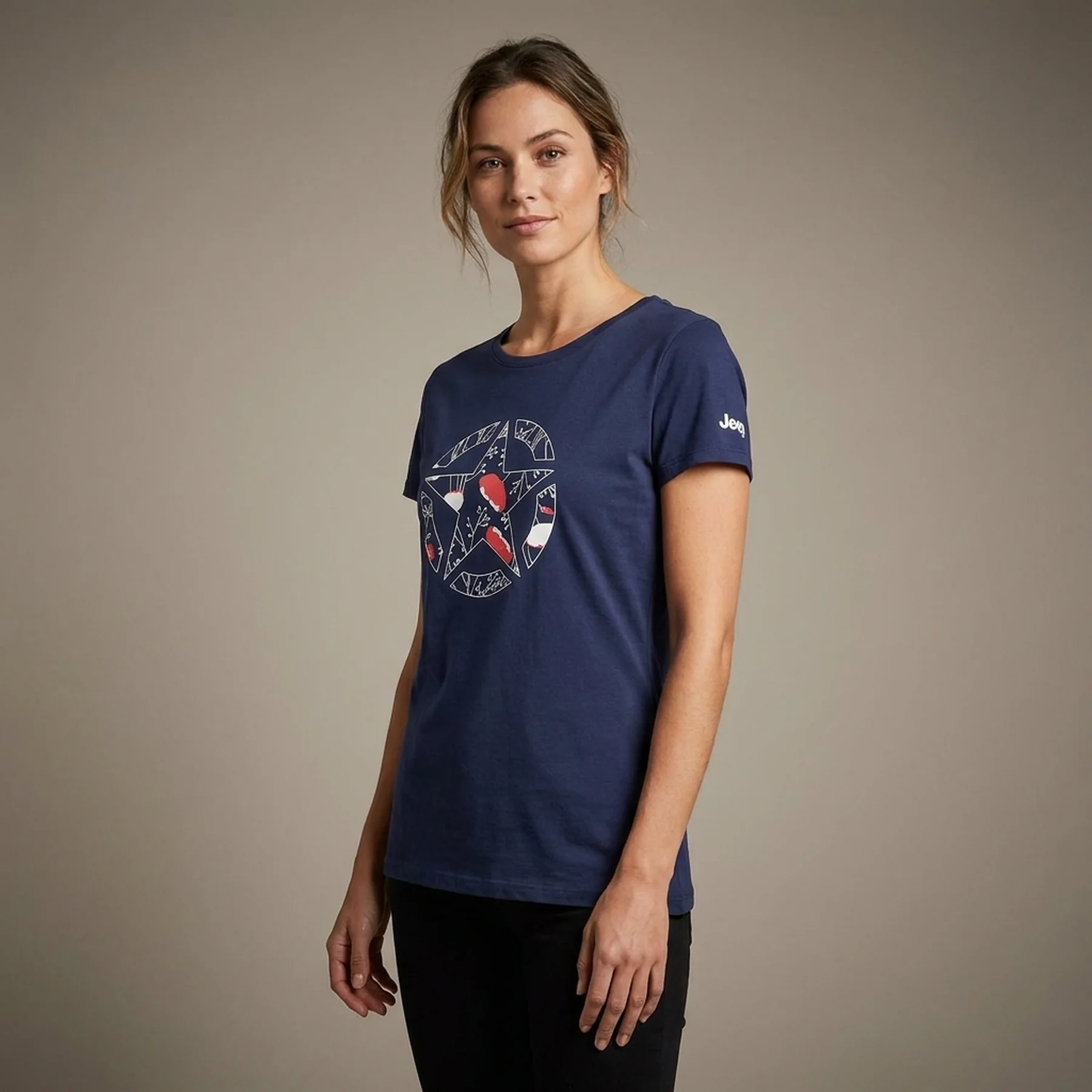 Футболка жіноча Jeep T-Shirt Star Botanical Print J22w (O102614-A184)
