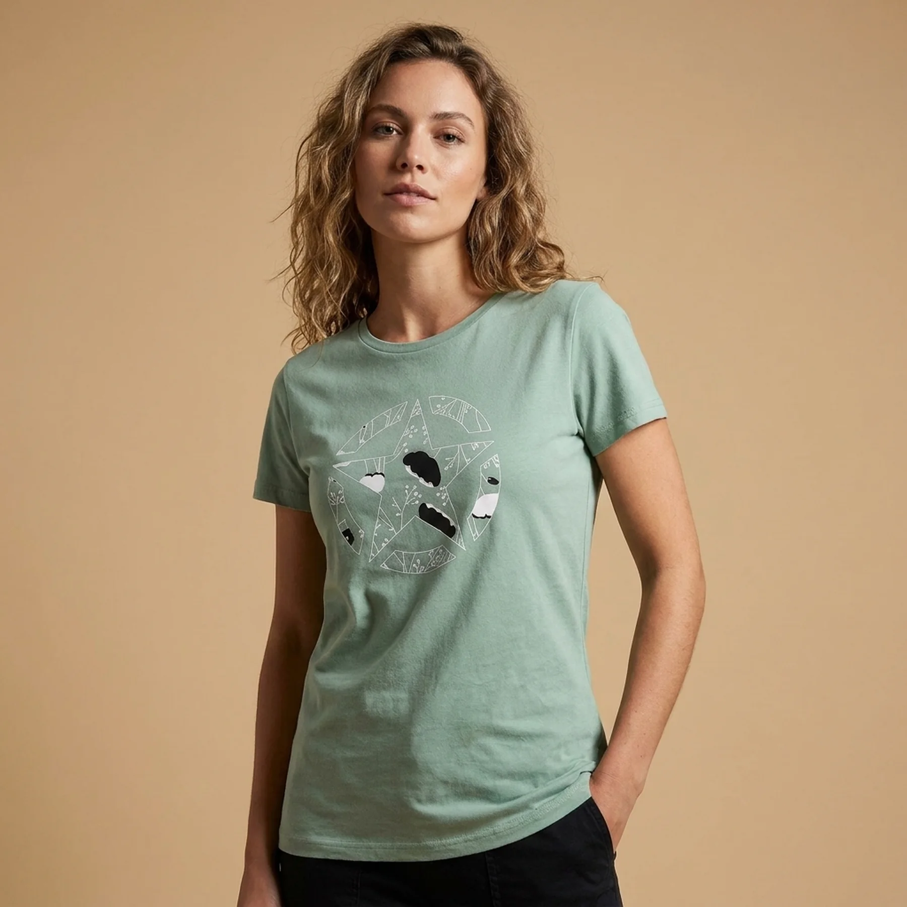 Футболка жіноча Jeep T-Shirt Star Botanical Print J22w (O102614-E854)