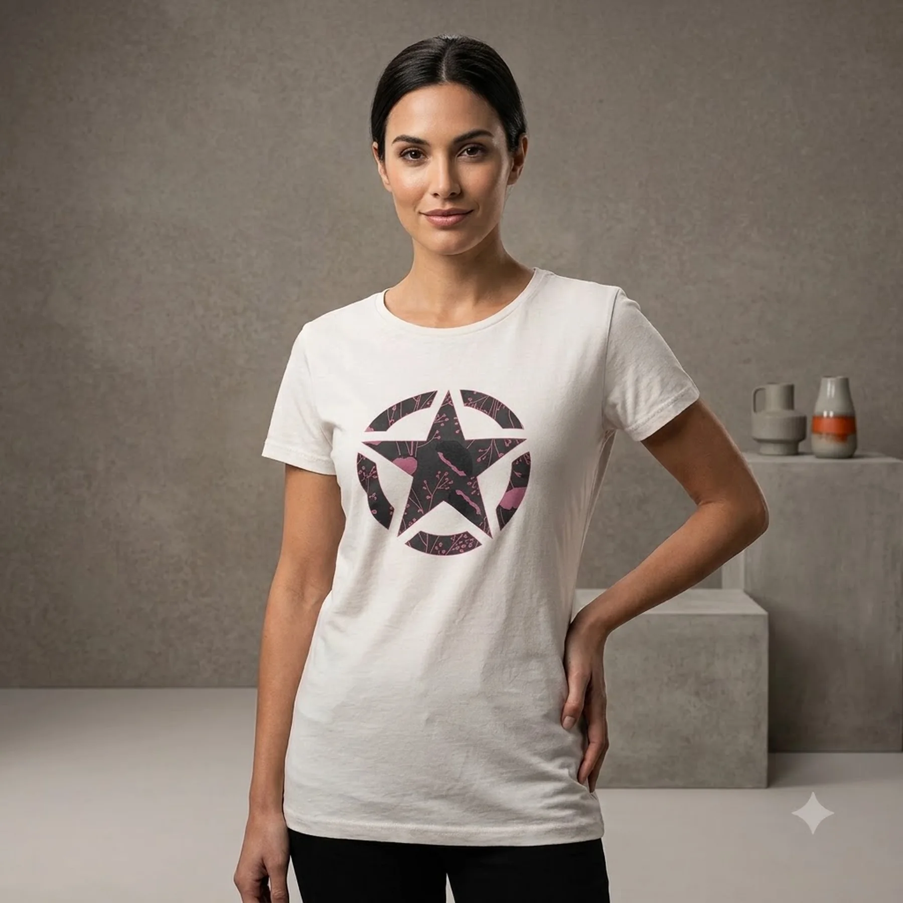 Футболка жіноча Jeep T-Shirt Star Botanical Print J22w (O102614-J863)