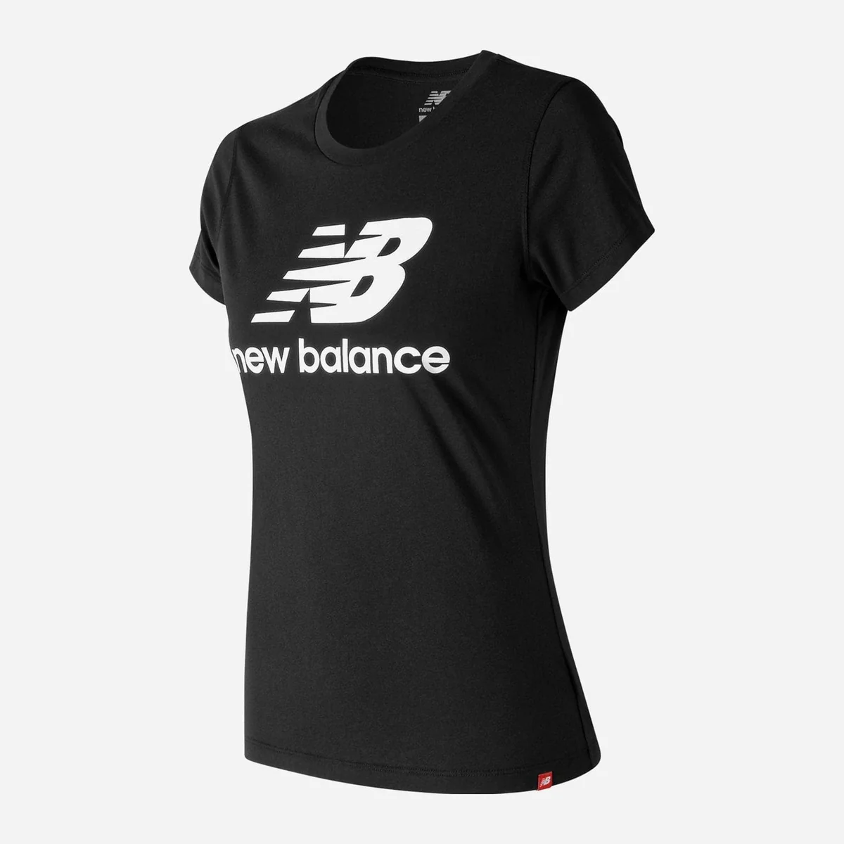 Футболка жіноча New Balance Ess Stacked Logo (чорна)