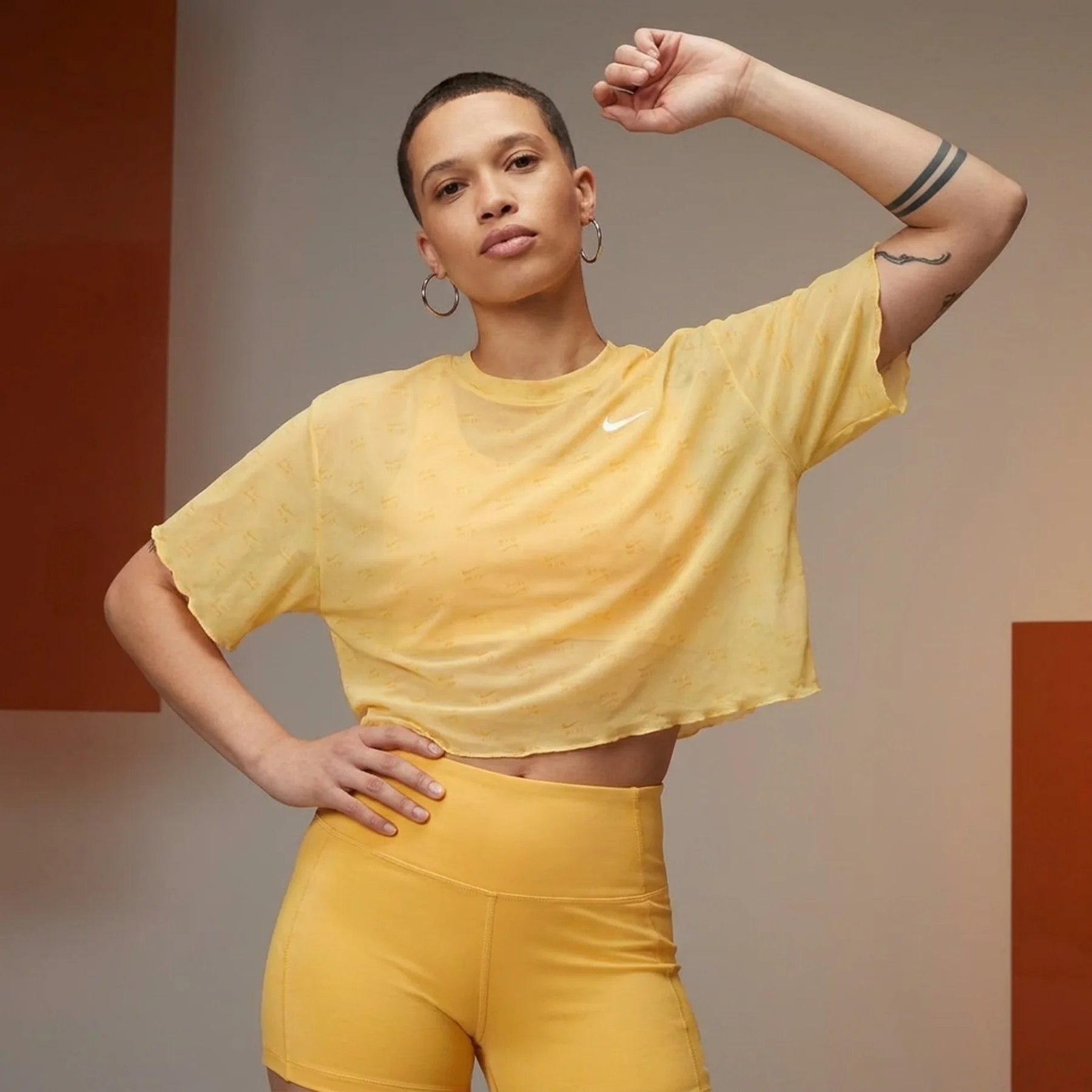 Футболка жіноча Nike Air Women's Printed Mesh Short-Sleeve Crop Top. (DV8245-795)