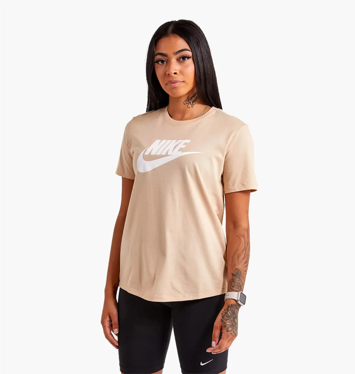 Футболка жіноча Nike Essential Icon Futura Tee Beige (DX7906-126)