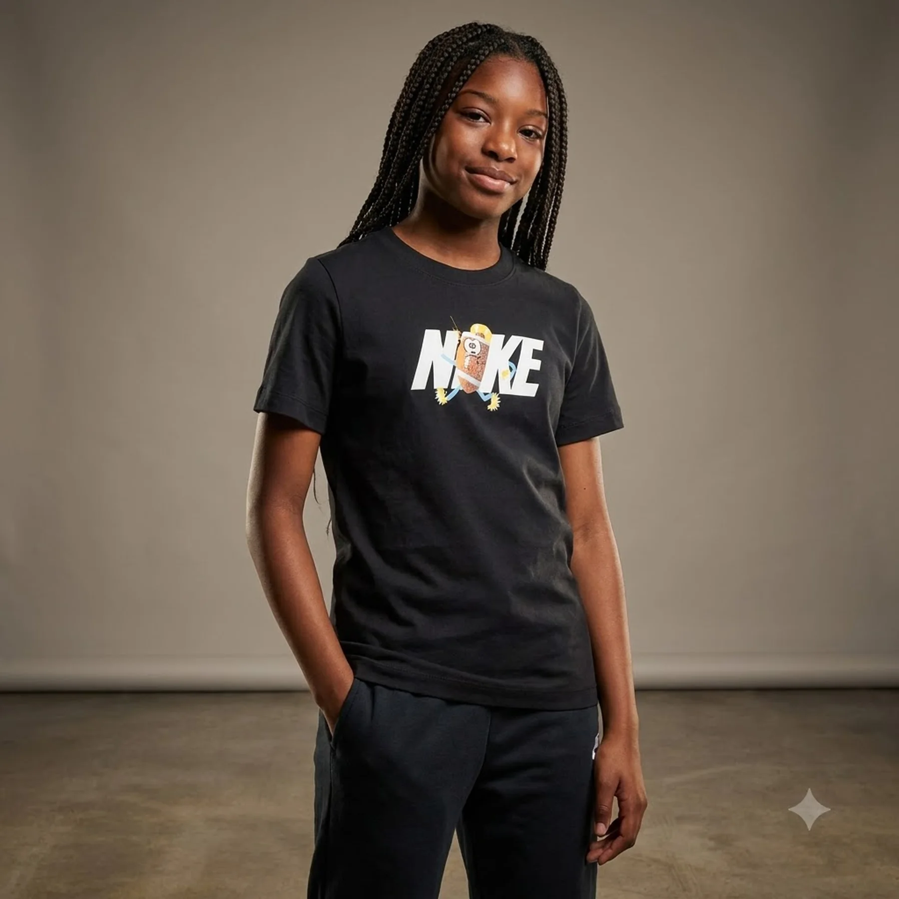 Футболка жіноча Nike K Nsw Tee Football (FD3971-010)