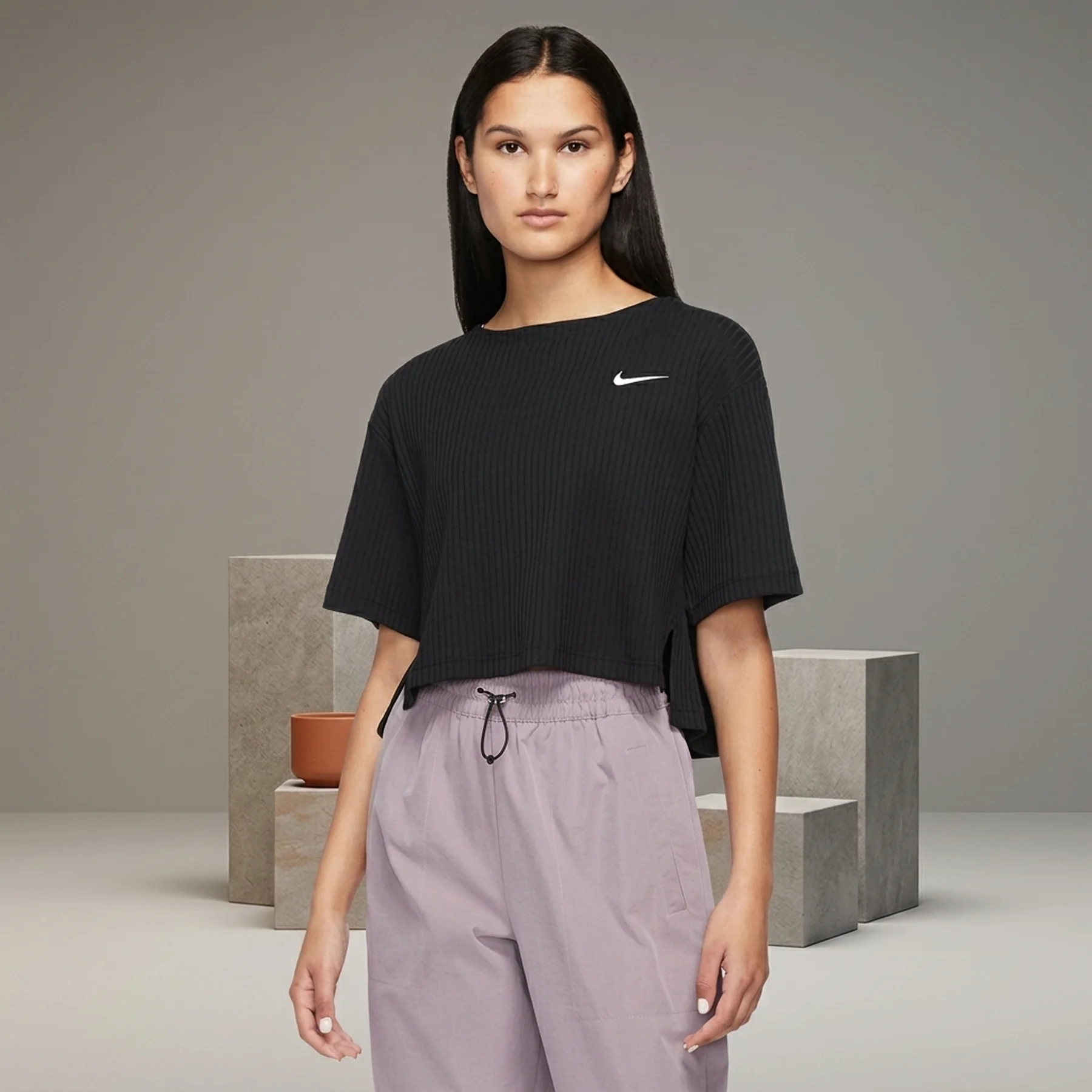 Футболка жіноча Nike Nsw Rib Jrsy Ss Top (DV7870-010)