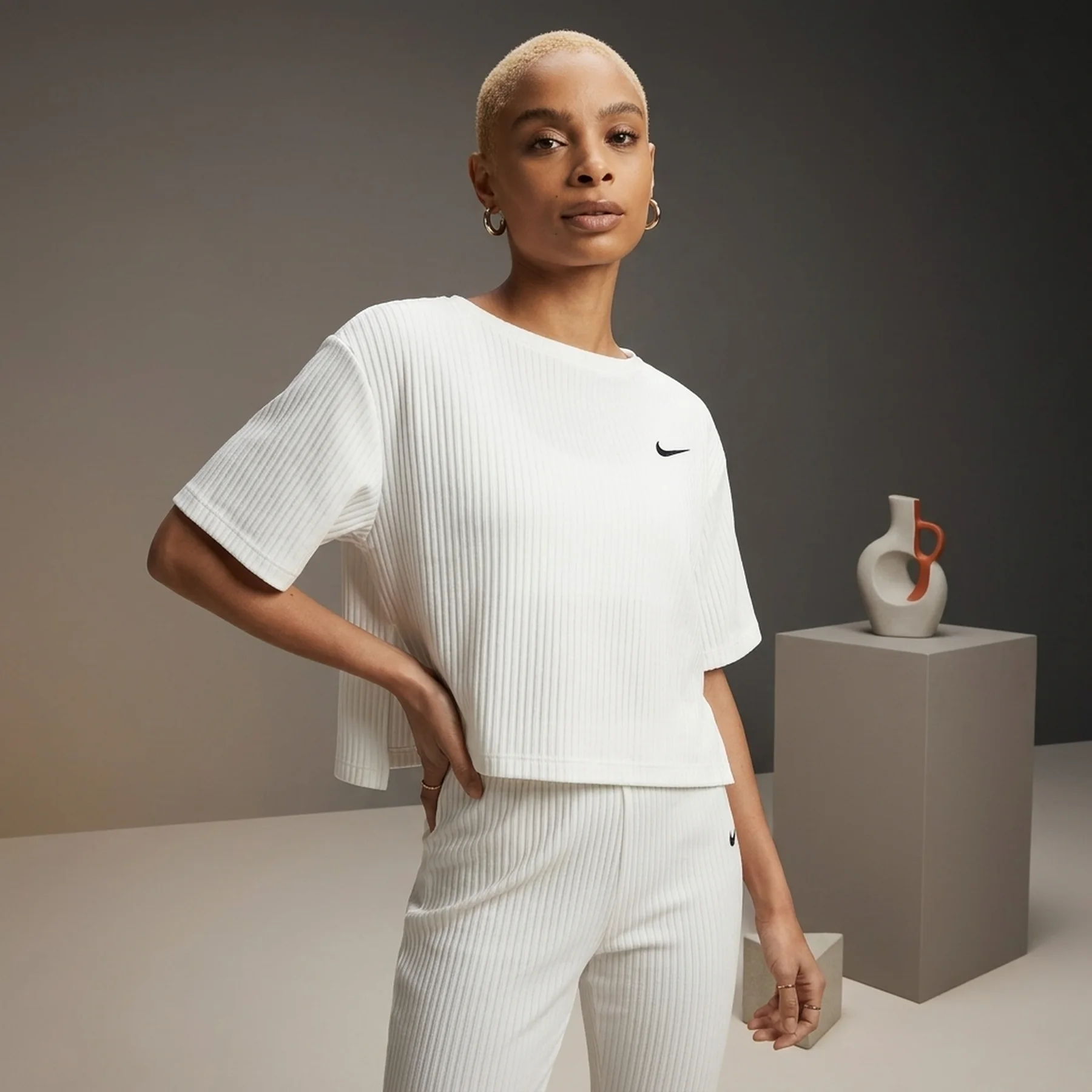 Футболка жіноча Nike Nsw Rib Jrsy Ss Top (DV7870-133)