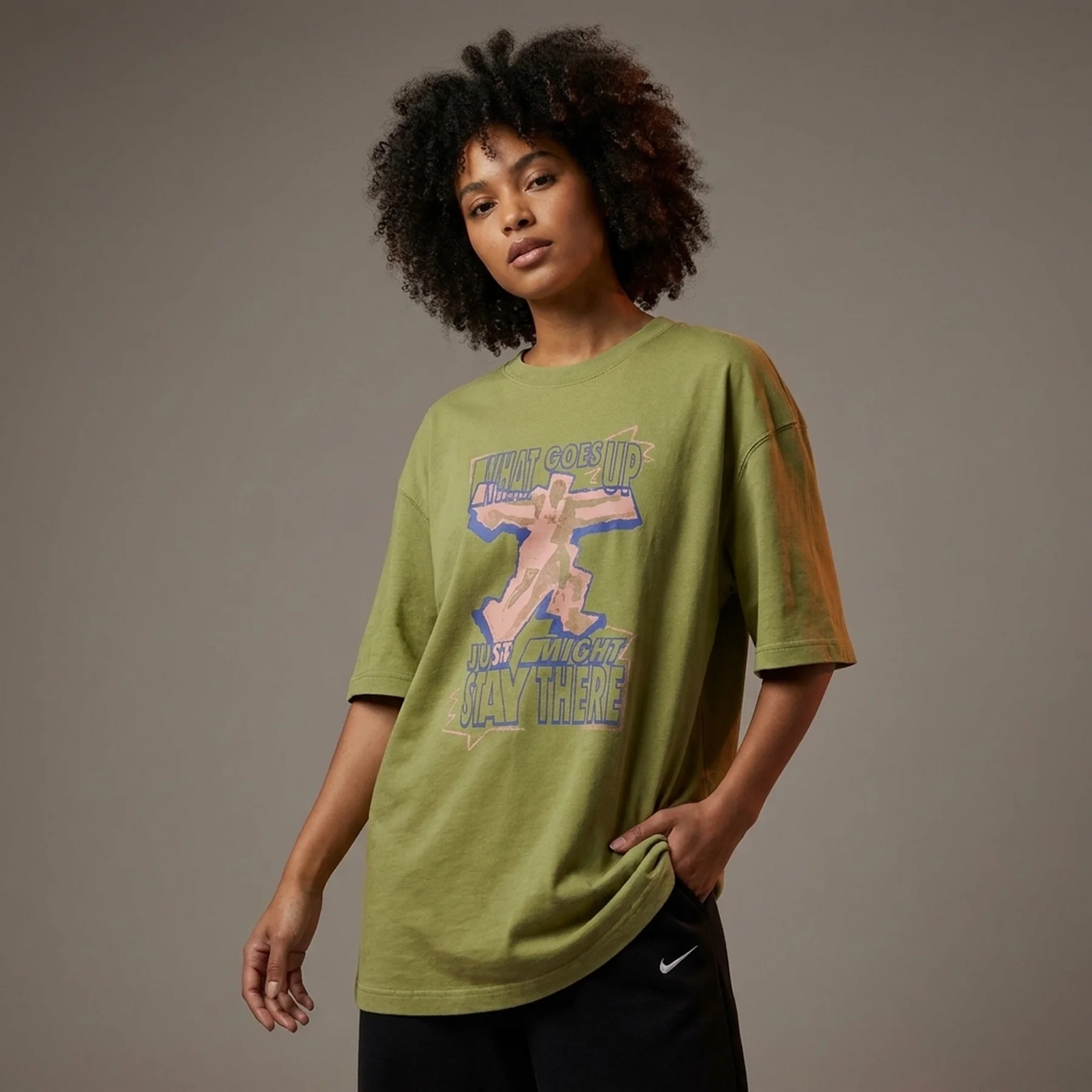 Футболка жіноча Nike Oversized Short Sleeve Tee Heritage Olive (FD7208-340)
