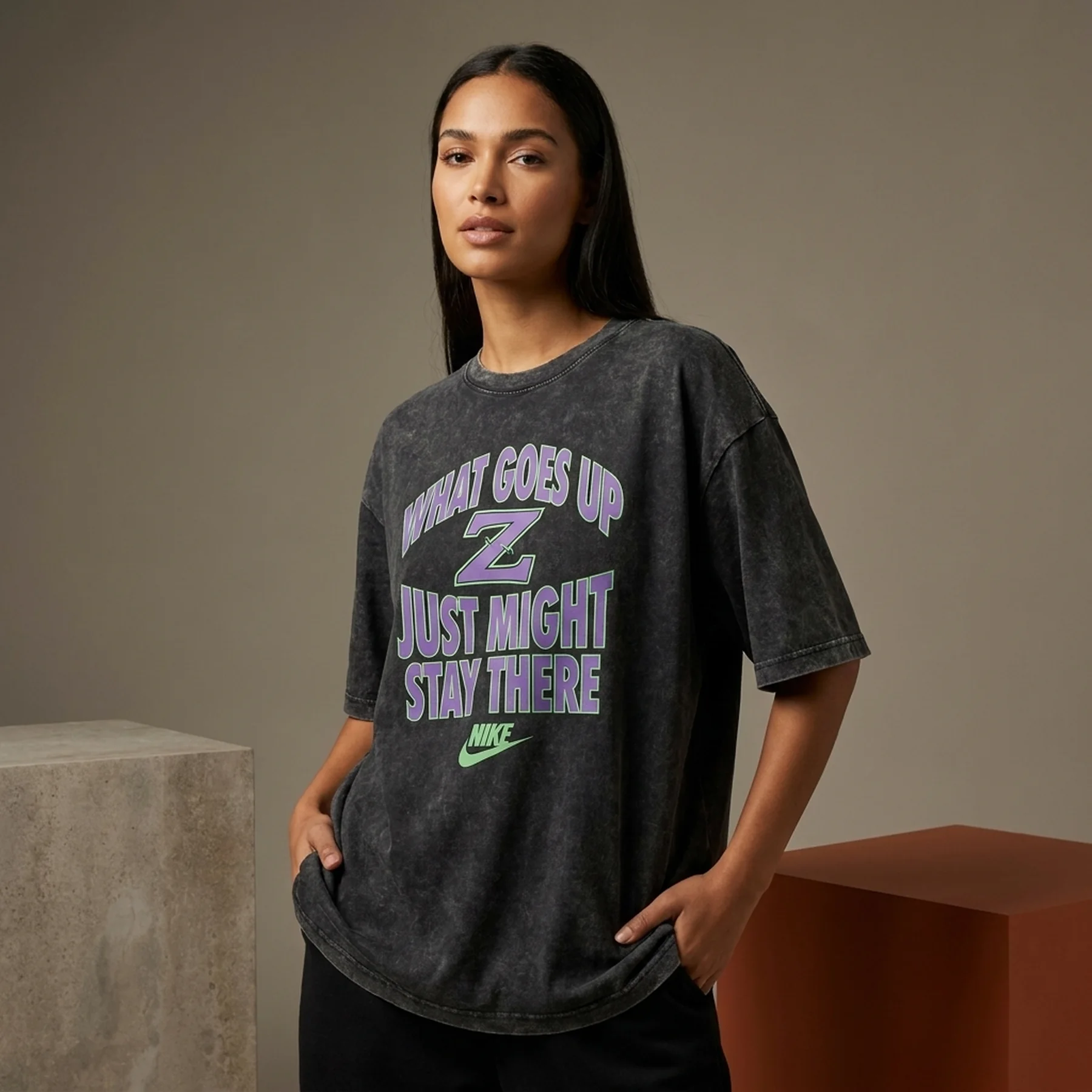 Футболка жіноча Nike Oversized T-Shirt Black (FD7208-010)
