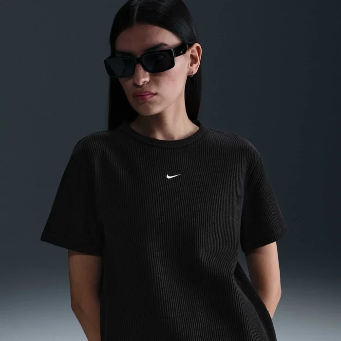 Футболка жіноча Nike Sportswear Chill Waffle Black (HJ3838-011)