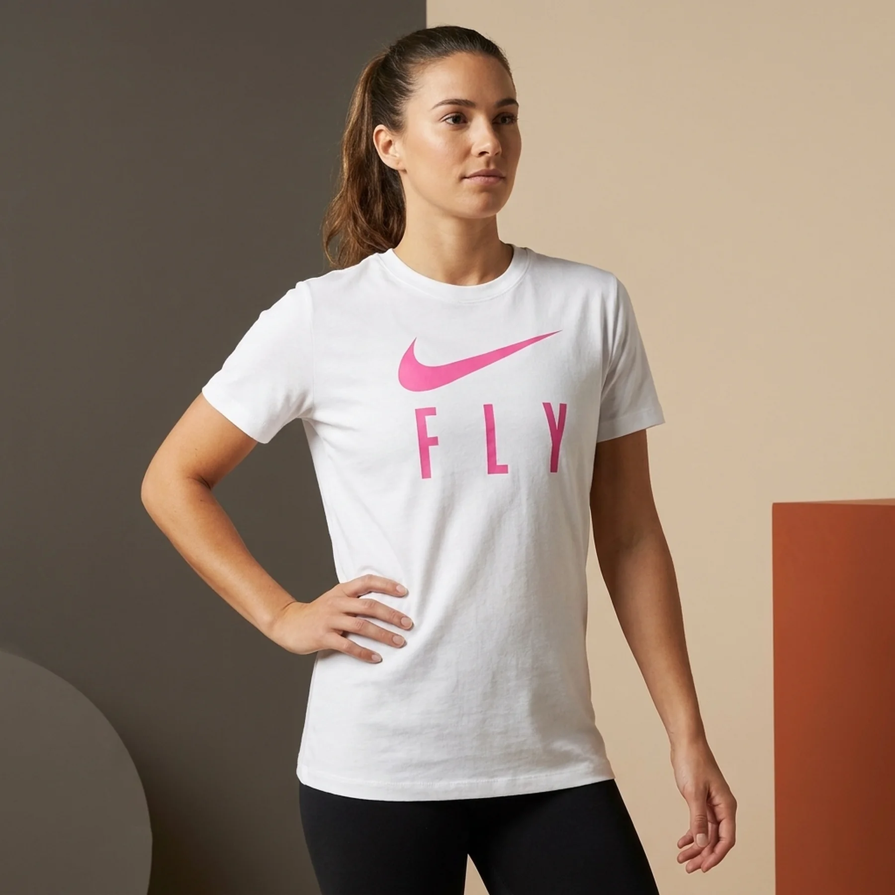 Футболка жіноча Nike W Nk Df Swoosh Fly Grx (FQ6606-100)